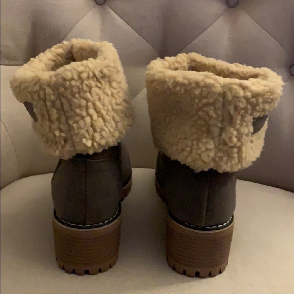 Olive green booties